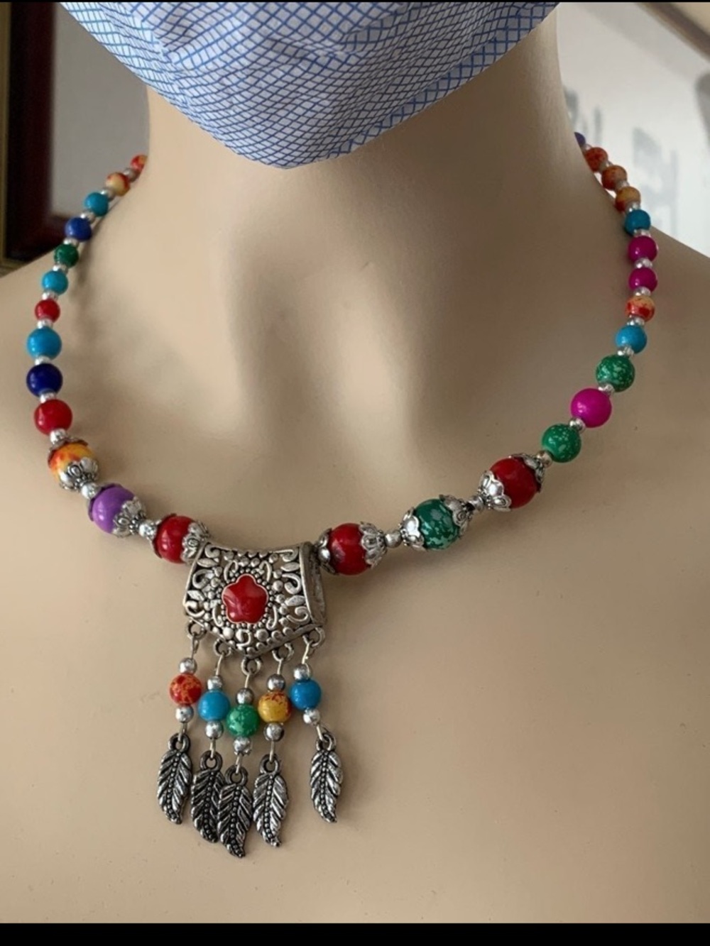Never Wear Indigenous Tribe Silver Tone Necklace